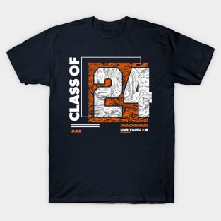 Class of 2024 Urban Streetwear // Graduation Class of '24 Orange T-Shirt